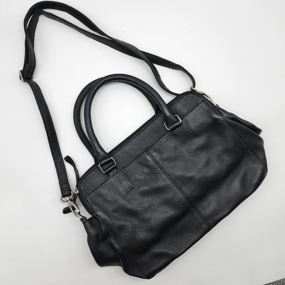 Colorado Black Leather Multi Compartment Large Cross Body Shoulder Tote Bag - Picture 5 of 16